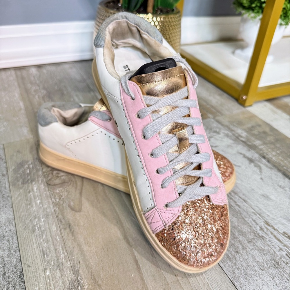 Steve Madden Kids Molly Multicolor/ Sparkle Shoes Girls Size 5M Sneakers